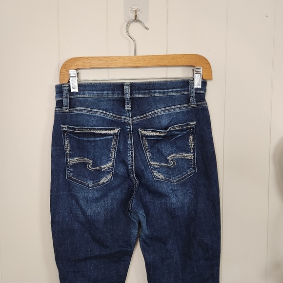 Silver Jeans Calley Skinny Dark Wash Stretchy High Waisted Rise Hi-Rise 25 - Picture 5 of 12